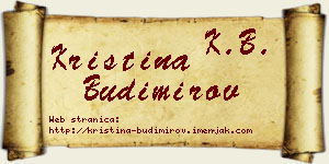 Kristina Budimirov vizit kartica